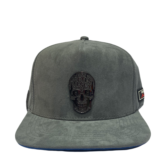 Gorra Cash Only Skull Grey Gamuza SnapBack