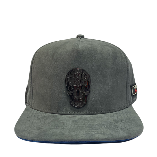 Gorra Cash Only Skull Grey Gamuza SnapBack