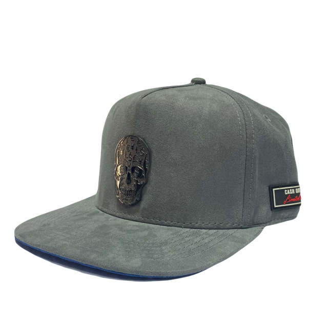 Gorra Cash Only Skull Grey Gamuza SnapBack