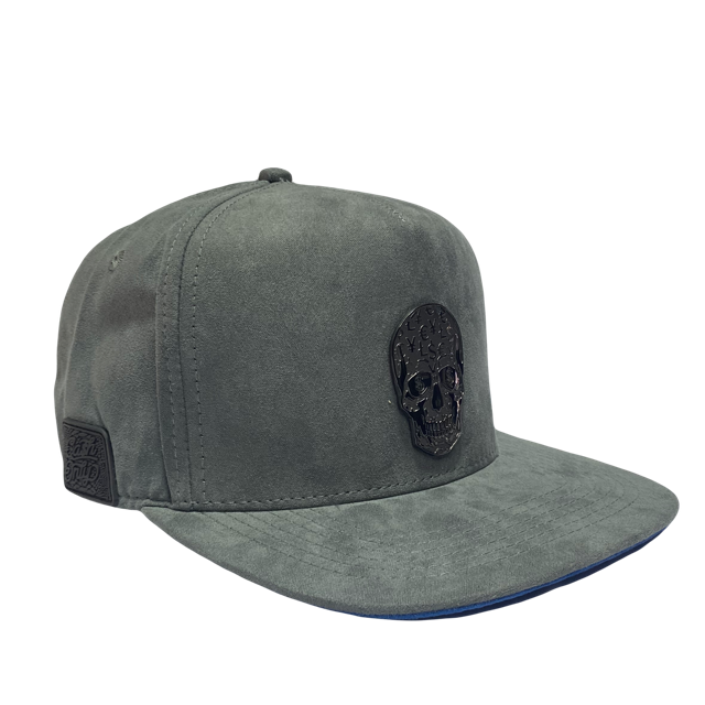 Gorra Cash Only Skull Grey Gamuza SnapBack